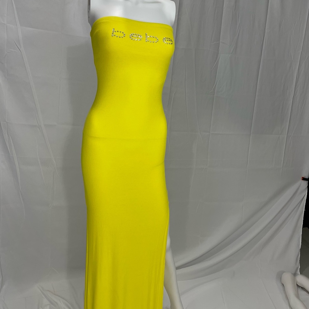 BEBE Yellow Maxi Dress